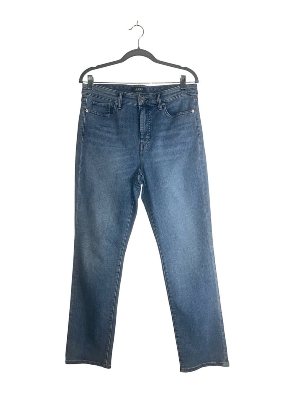 Lauren Ralph Lauren Women’s High Rise Straight Leg Jeans in Blue Wash Sz 10